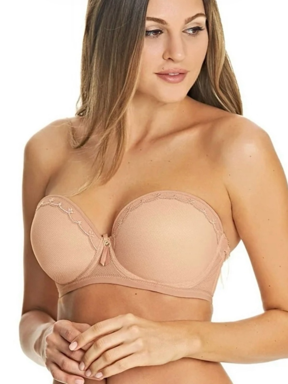 Freya Strapless Balconette Bra in cafe au lait color, BNWT